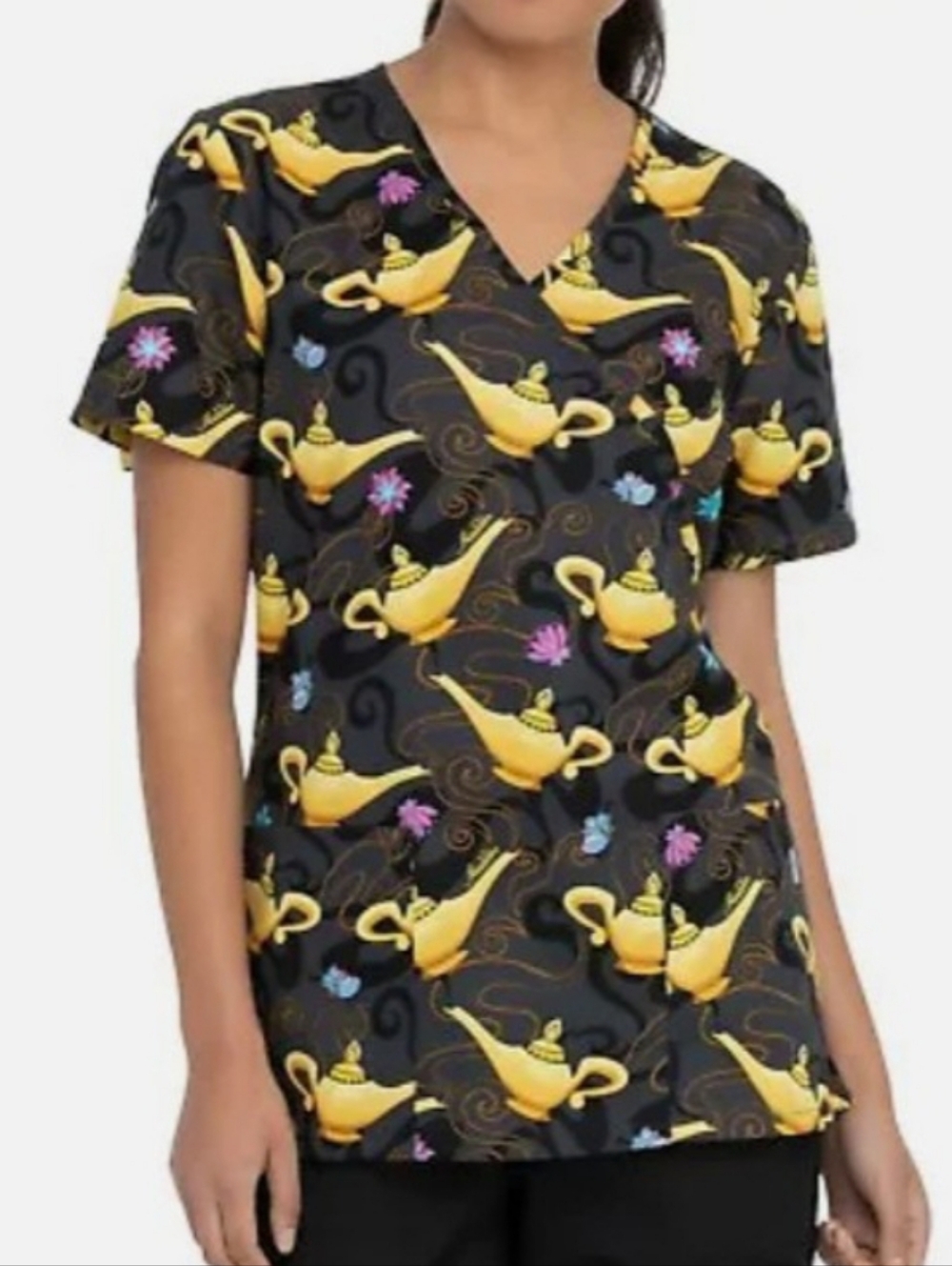Disney Aladdin scrub top sz S